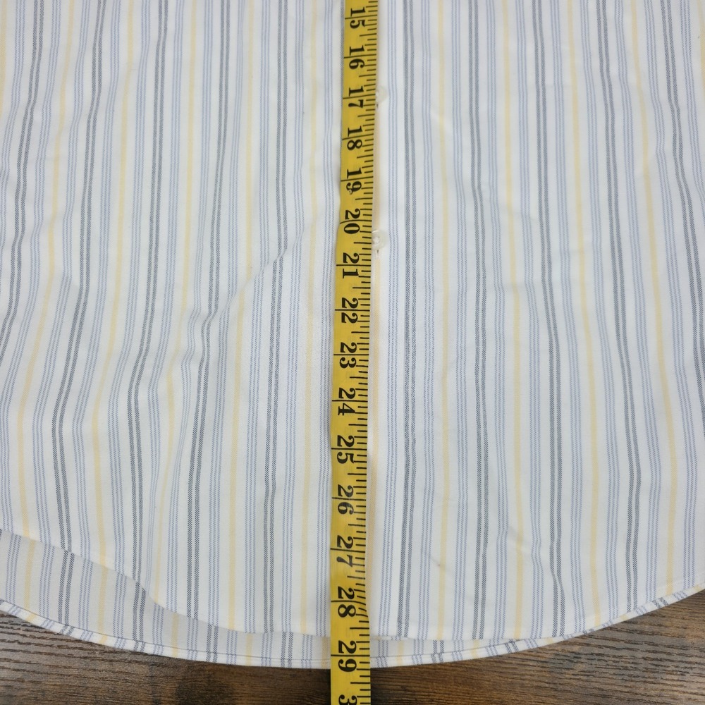 LL Bean Dress Shirt 15.5-34 Pinstripe Striped Button Down Wrinkle Resistant L/S - Picture 7 of 7
